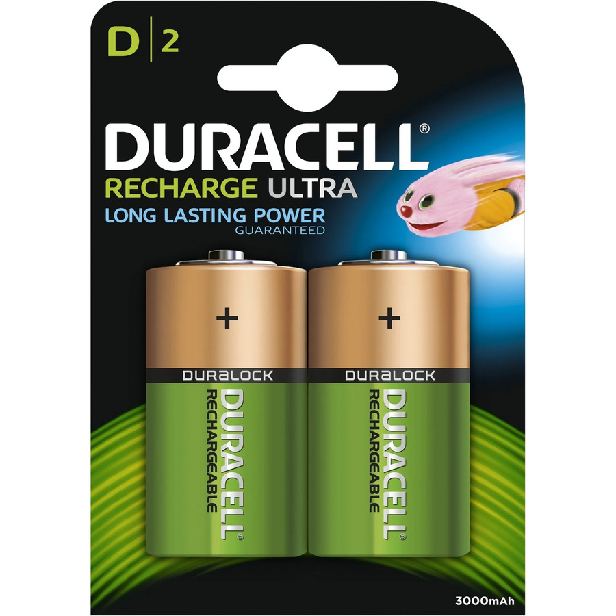 Duracell NiMH Akku Typ D HR20, wiederaufladbar, 1,2 V, 2 Stück - Bild 1
