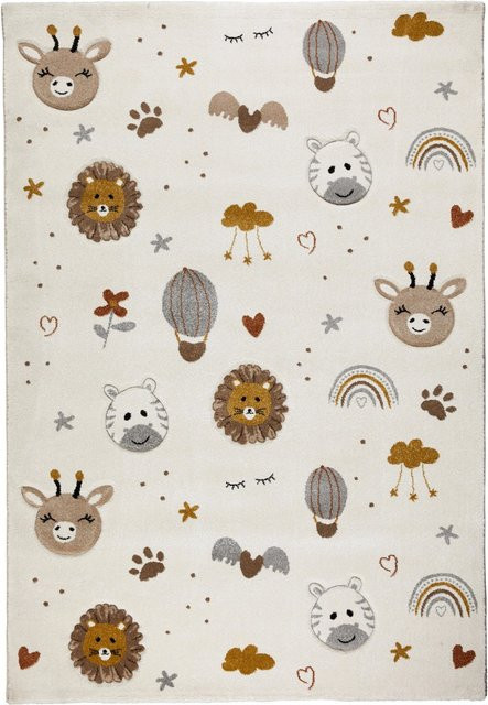 Mömax Kinderteppich Sunny 1 in Beige/Braun mit Tier-Motiv, B/B: 120 x 170 cm - Bild 1