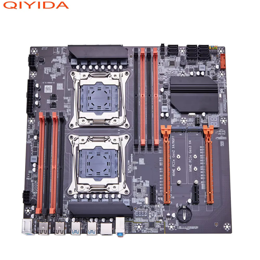 QIYIDA X99 C612 Mainboard in Schwarz mit Dual-Chip, LGA 2011-3 CPU-Unterstützung, DDR4 RAM und NVMe M.2 Anschluss - Bild 2