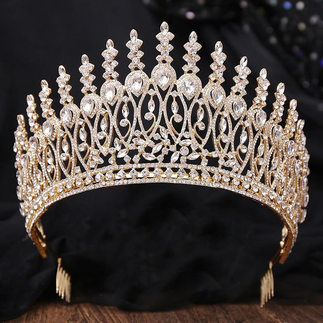 YIRAN Tiara Strasskrone, weiß, Damen - Bild 1