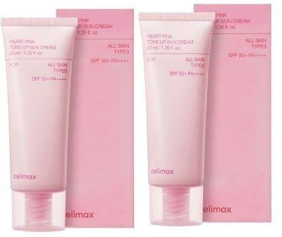 Celimax Heart Pink Tone-Up Sonnencreme SPF50+, 2 x 40 ml - Bild 1