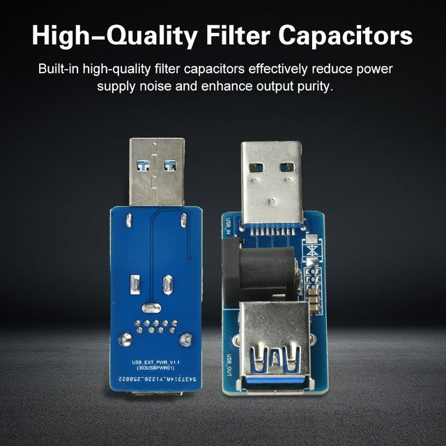 USB Power Splitter Power Enhancement Modul mit automatischer MOS-Schaltung für DC 5V in Blau - Bild 1