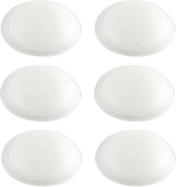 vasalat Set Wand-Türstopper selbstklebend, transparent, 6 Stück, Durchmesser: 60 mm, Höhe: 15 mm - Bild 1