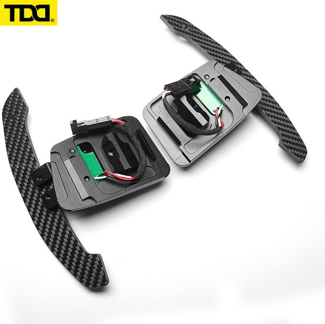 TDD Carbonfaser-Magnetschaltwippen in Schwarz für Jaguar XFL XEL XF Sportbrake F-PACE E-PACE F-TYPE sowie Land Rover Range Rover Sport - Bild 1