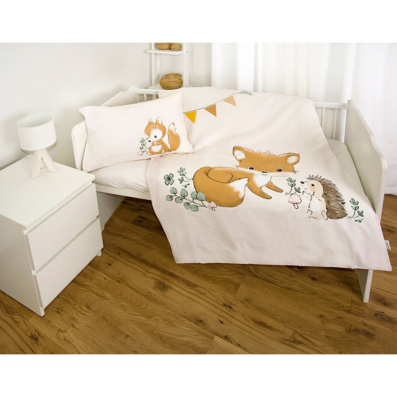 Baby Best Flanell Wende-Bettwäsche Schutzengel Beige aus Baumwolle, Kopfkissenbezug 40 x 60 cm und Bettdeckenbezug 135 x 100 cm - Bild 2