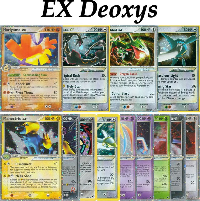 Bandai Pokémon PTCG Pocket EX Deoxys Crobat Jirachi Latios Sharpedo Salamence Hariyama Deoxys Rayquaza Cosmos Holo Gold Star UR Proxy-Karten - Bild 1