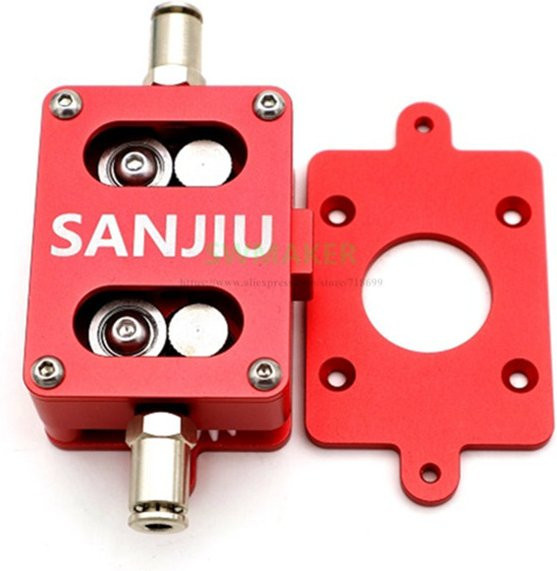 SEEJIE UM2 Extended 3D Drucker mit Doppelrad Extruder Feeder in Rot Schwarz für 1.75mm, 2.85mm und 3mm Filament - Bild 1