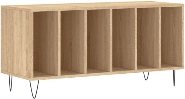 vidaXL Plattenschrank Sonoma-Eiche aus Holzwerkstoff und Eisen, B/T/H: 100 x 38 x 48 cm - Bild 1