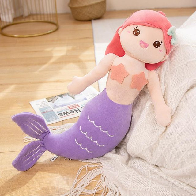 Yiran Health & Beauty Meerjungfrau Plüschtier, Plüschkissen, 60cm - Bild 1
