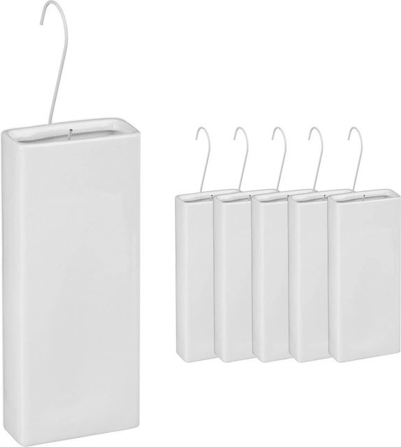 Relaxdays Luftbefeuchter für Heizkörper 6er Set aus Keramik in Weiß, B/T/H: 20 x 9 x 4 cm - Bild 1