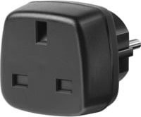 Brennenstuhl Reiseadapter UK/Schutzkontakt Steckdosenadapter in Schwarz - Bild 1