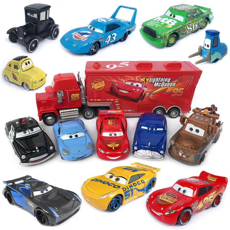 TAKARA TOMY Disney Lightning McQueen Jackson Storm Rennwagen, Metall - Bild 3