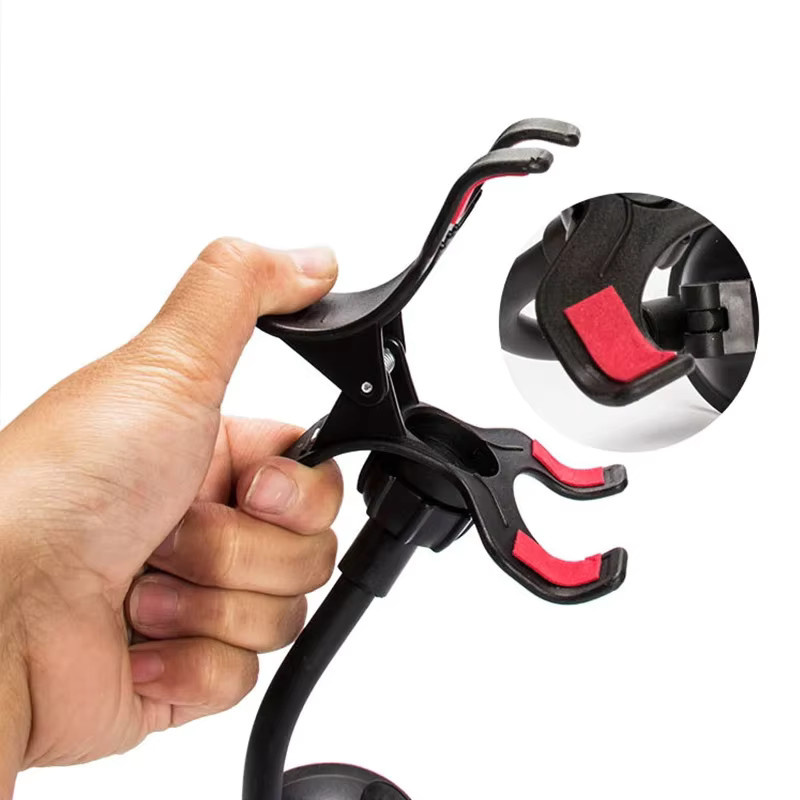 Universeller Autotelefonhalter in Schwarz mit 360 Grad Rotation für Windschutzscheibe und Armaturenbrett als flexibler Handy- und GPS-Ständer - Bild 2