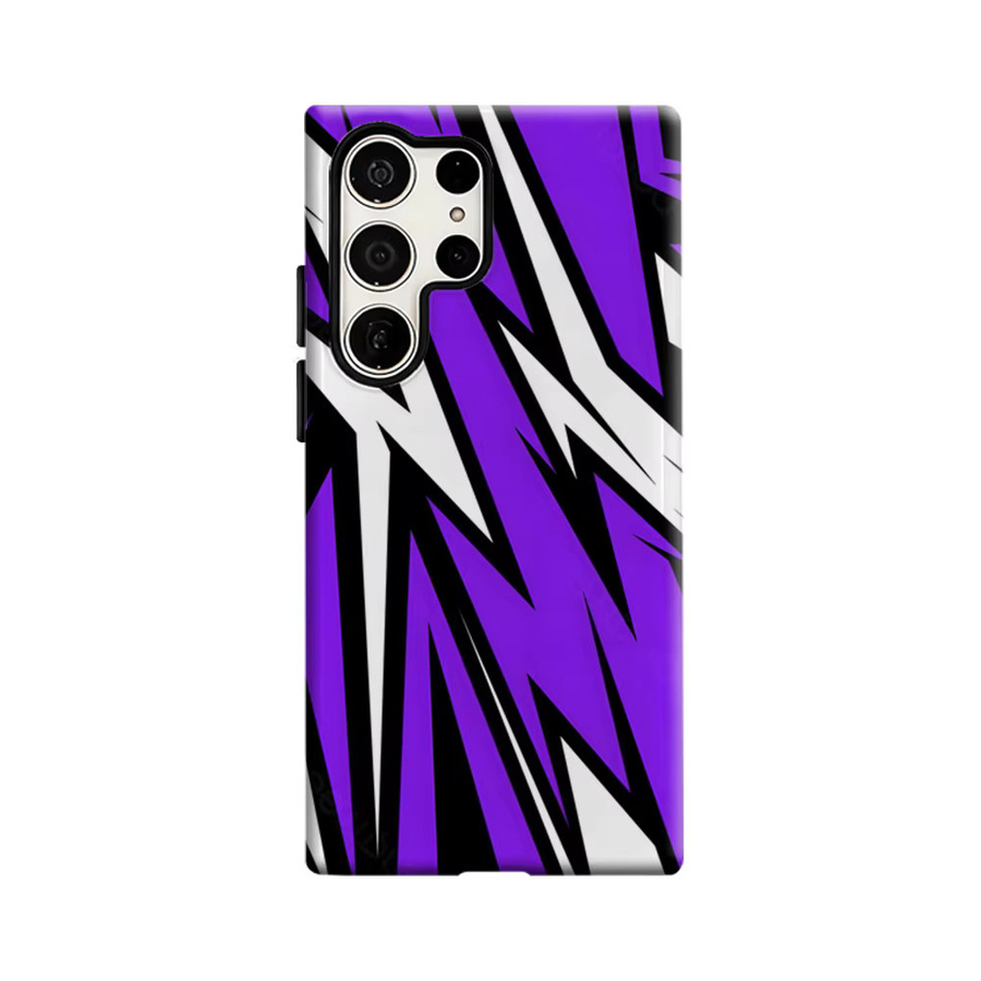 Stoßfeste Doppelschicht Handyhülle Lila Blitzfragmente für Samsung Galaxy S26 S25 S24 S23 Ultra Plus - Bild 7