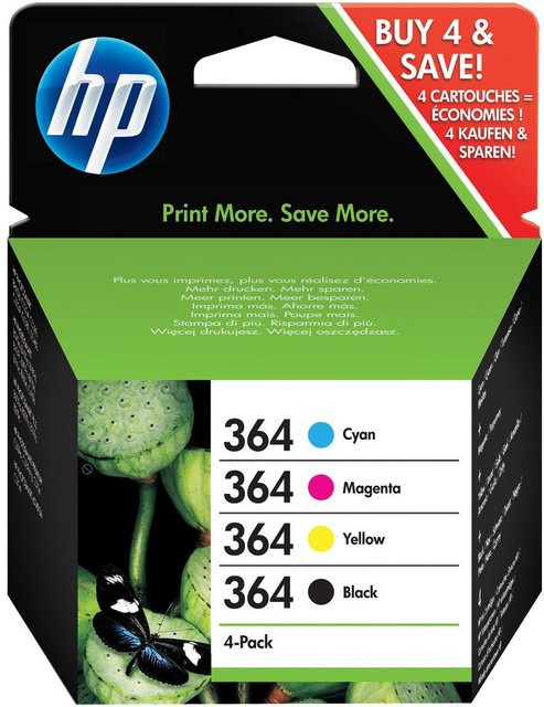 HP Nr. 364 Tinte Combopack 4-farbig für Inkjet-Drucker (Cyan, Magenta, Gelb, Schwarz) - Bild 1