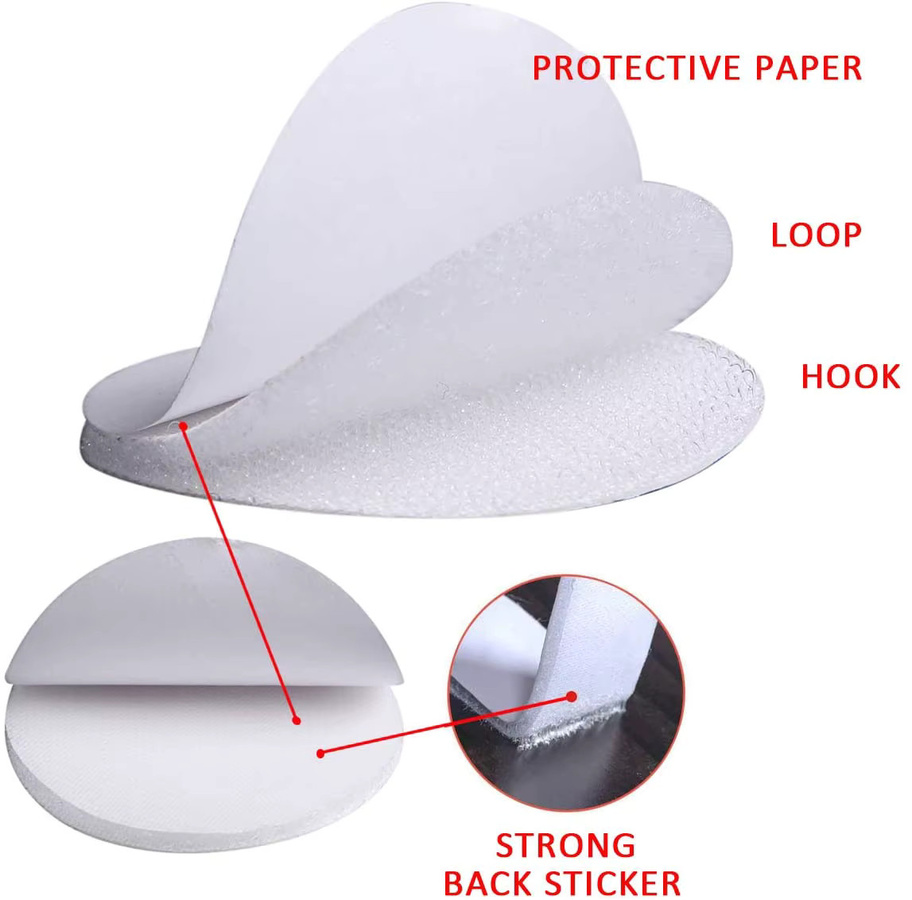 Selbstklebende Nylon-Haken Aufkleber in Weiß für Teppiche und Bodenmatten - Bild 3