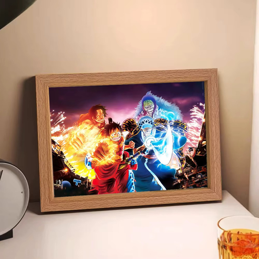 Bandai One Piece LED-Licht mit animiertem Rahmen Ruffy und Zorro - Bild 3