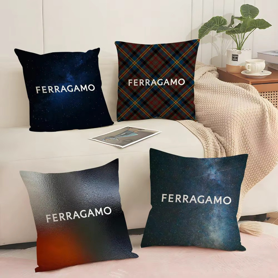 F-Ferragamo Kissenbezug aus weichem Kurzplüsch in Schwarz und Multicolour, B/B: 30 x 30 cm - Bild 2
