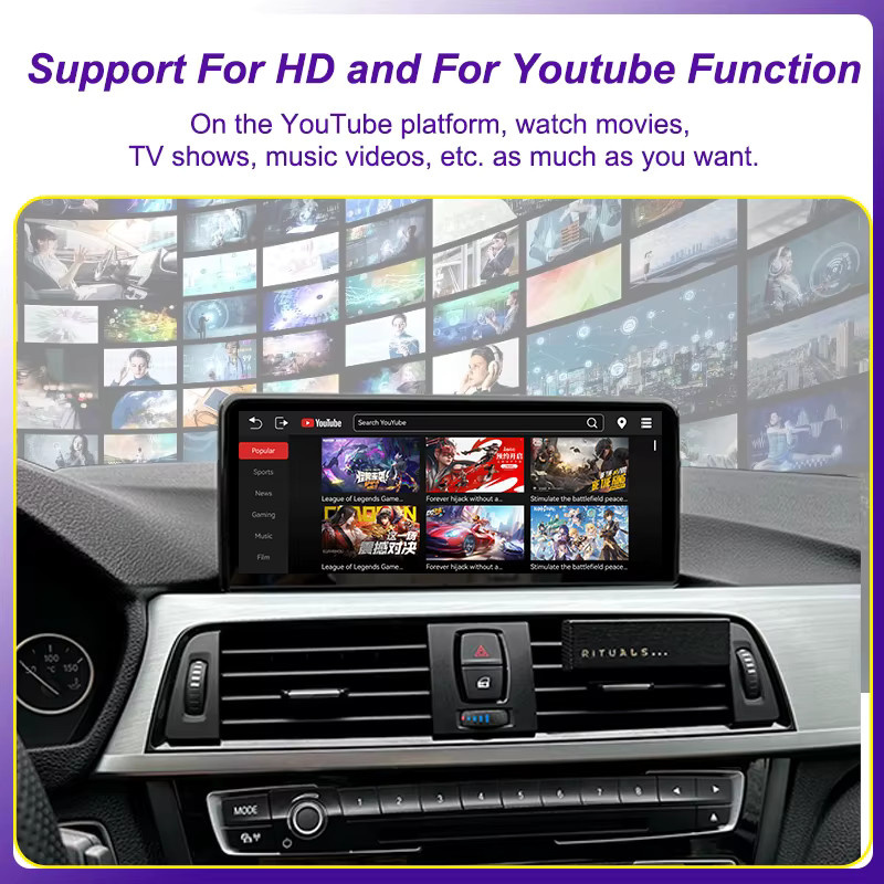 AUTOTOP 10,25 Zoll Android Multimedia System mit Wireless Carplay, Android Auto und Youtube für BMW 3er und 4er Serie F30 F31 F32 F33 F34 F36 (2013-2017) mit NBT System, Mirror Link und Bluetooth in Schwarz - Bild 7