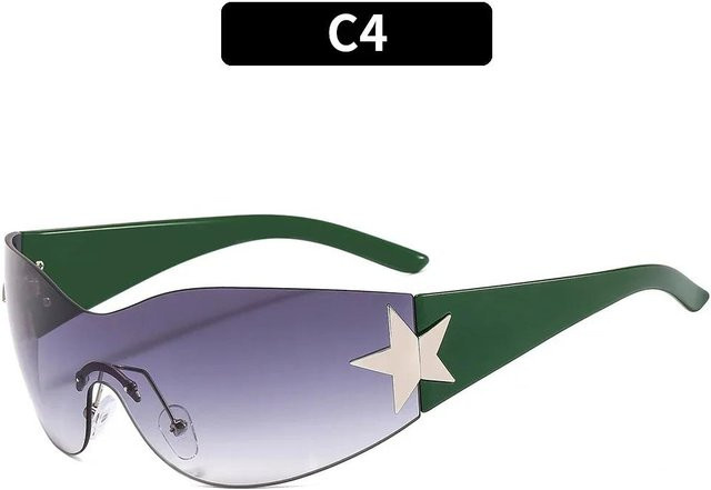 Yiran bag Sportsonnenbrille, randlos, Kunststoff, grau, Damen - Bild 1