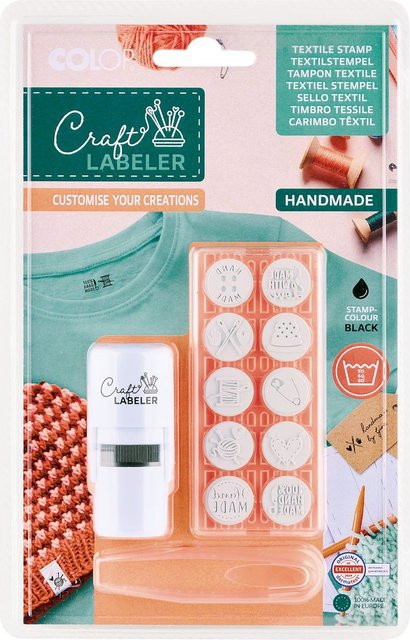 COLOP Craft Labeler Textilstempel Handmade in Weiß - Bild 1