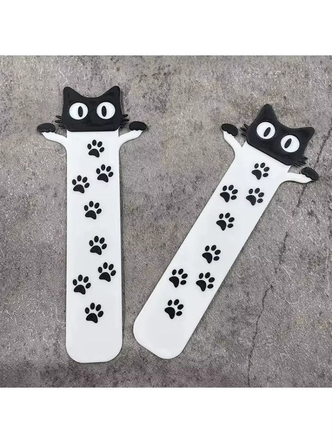 Acryl-Lesezeichen mit schwarzer Katze für Katzenliebhaber und Leser - Bild 4