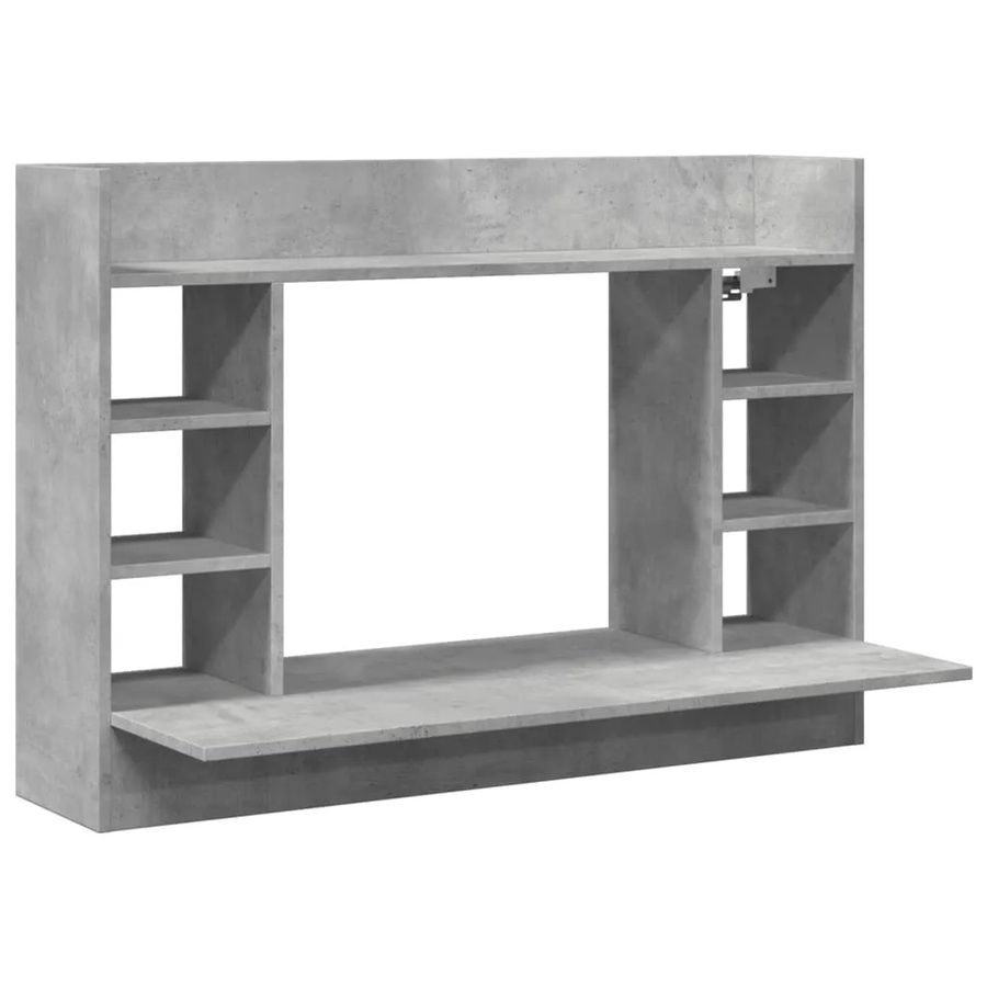 vidaXL Wand-Schreibtisch modern in Grau aus Holzwerkstoff, B/T/H: 105 x 48 x 75 cm - Bild 2