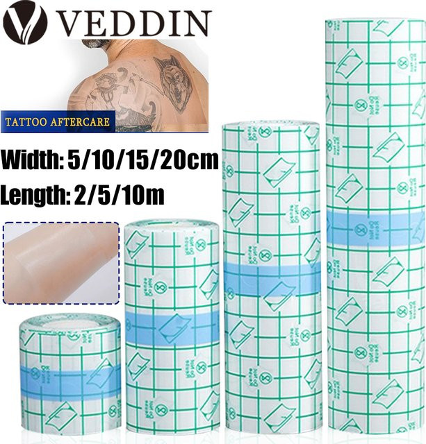 VEDDIN Tattoo Film, Wasserdichtes PU Klebeband zur Tattoo Nachsorge - Bild 1
