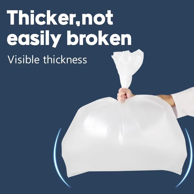 Extra weiße große Müllsäcke aus transparentem Kunststoff, verdickt, Einweg-Plastiktüten für Küche und Hotelaufbewahrung - Bild 2