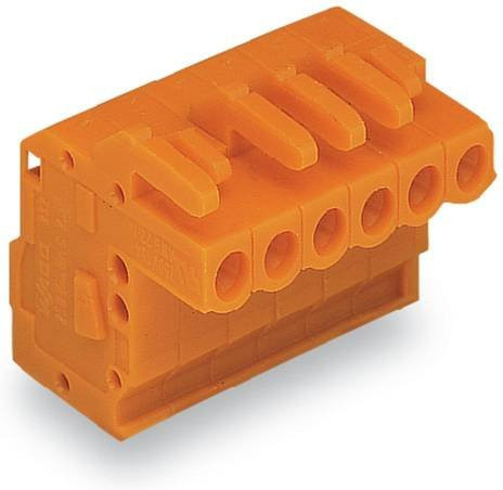 WAGO Buchsengehäuse-Kabel 232 Polzahl, Rastermaß: 5.08 mm, Farbe: orange, 10 Stück - Bild 1