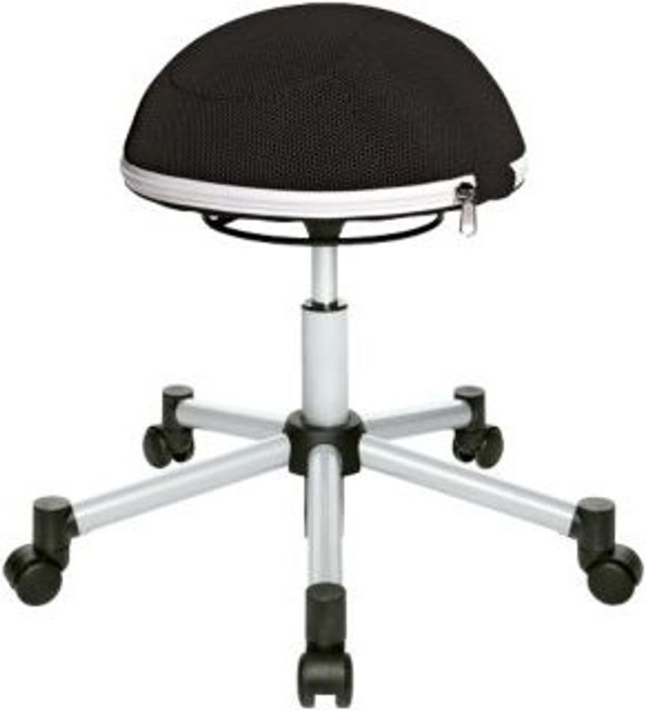 Topstar Hocker Sitness Half Ball in Schwarz mit Rollen für Home Office und modernes Design - Bild 2