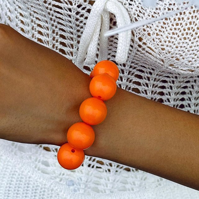 forbest Perlenarmband-Set, orange, Damen und Mädchen - Bild 1