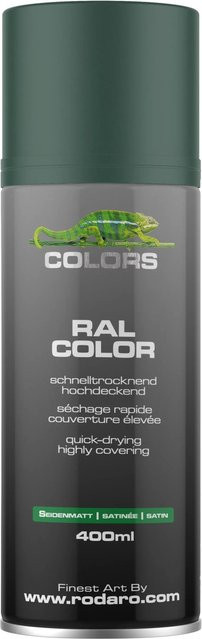 COLORS Sprühlack Moosgrün RAL 6005 Seidenmatt 400ml für Holz und wetterfeste Oberflächen - Bild 1