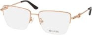 Guess GU 2976 Korrektionsbrille, Cat Eye, Halbrand, Metall, Gold, Damen - Bild 1