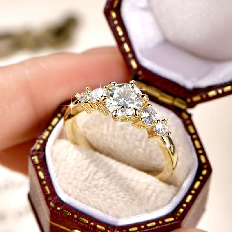 Anziw Ring, Moissanit, 14K Gold Filled, Damen - Bild 2
