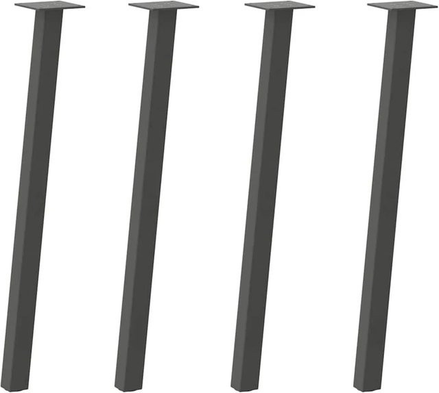 vidaXL Konsolentischbeine aus Stahl, 4 Stück, Anthrazit, Höhe: 72 cm - Bild 1