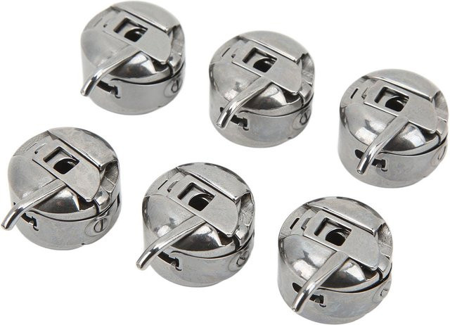 Wosawe Nähmaschinenspule Kasten aus Eisen in Silber, 6 Stück für die meisten Nähmaschinen - Bild 1