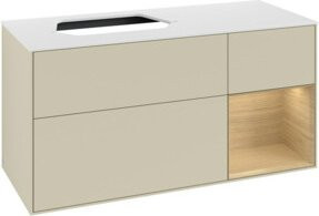 V&B Waschtischunterschrank Finion in Silbergrau lackiert, Breite: 120 cm, Tiefe: 50,1 cm, Höhe: 50,1 cm - Bild 1