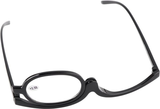 Vergrößerungs-Make-up-Brille Damen, Lesebrille, Klapplinse, oval, grau - Bild 1