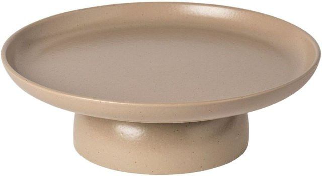 Costa Nova Fußteller Pacifica aus Keramik, braun/beige, rund, 3er Pack, Durchmesser: 26,8 cm, Höhe: 8,9 cm - Bild 1