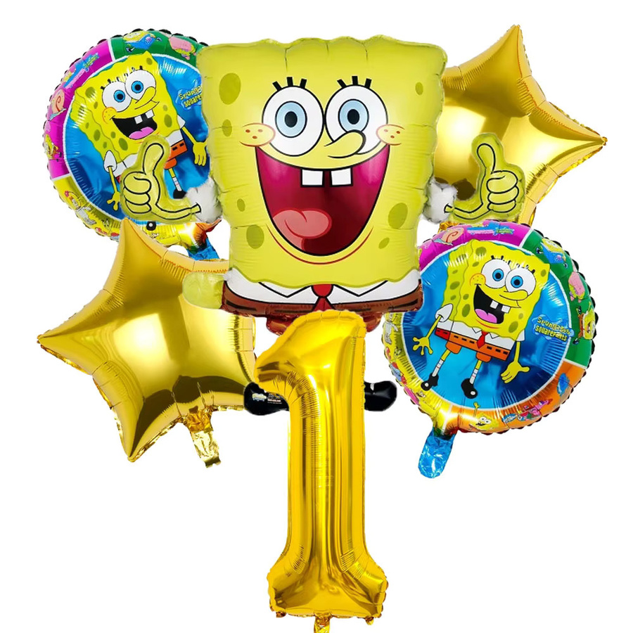 Potdemiel SpongeBob Patrick Star Ballon Set, 6-teiliges Set, Gold Blau - Bild 2
