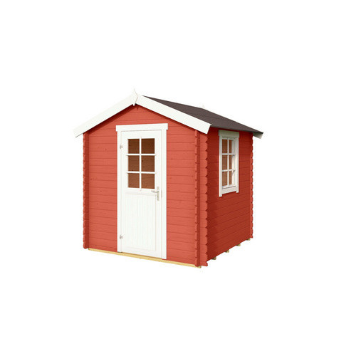 Lasita Gartenhaus Maja Wels 1 aus Fichtenholz mit Satteldach in Schwedenrot, B/T/H: 231 x 220 x 245,1 cm - Bild 3