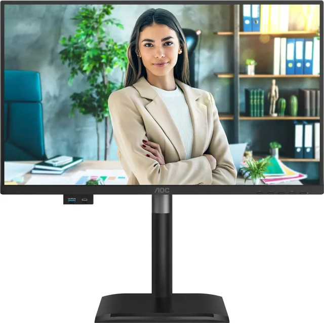 AOC 24P4U LED-Monitor Full HD IPS 61 cm Schwarz mit HDMI, DisplayPort und USB - Bild 1