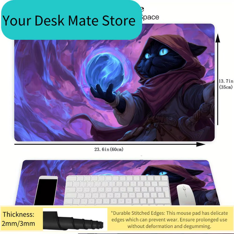 Multicolour Mauspad mit Buchstaben V, S, chinesischem Schriftzeichen Xi und Zahl 2 – rutschfeste Gummibasis und waschbare Stoffoberfläche für Gaming - Bild 1