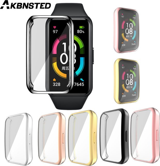AKBNSTED Schutzhülle für Huawei Band 6/6 Pro, Silikon, transparent, Unisex - Bild 1