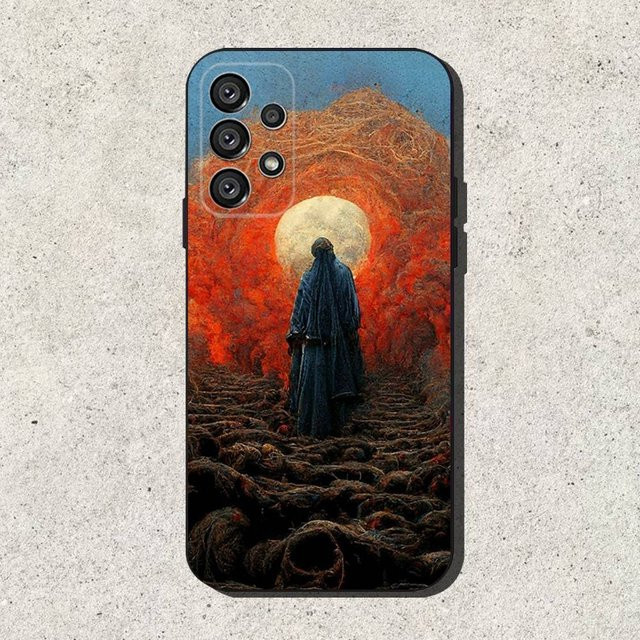 Handyhülle im Zdzislaw Beksinski Kunststil für Samsung Galaxy S21 Ultra, S20, S22, S23, S24, S25 (Modelle: Ultra, Plus, FE, Lite, 5G) in Schwarz und Multicolour - Bild 1