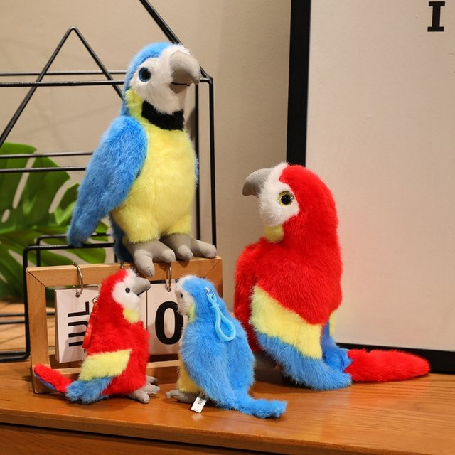 Dora Cool Papagei Stofftier Plüsch Spielzeug Puppe, Blau, Bunt / Mehrfarbig - Bild 1