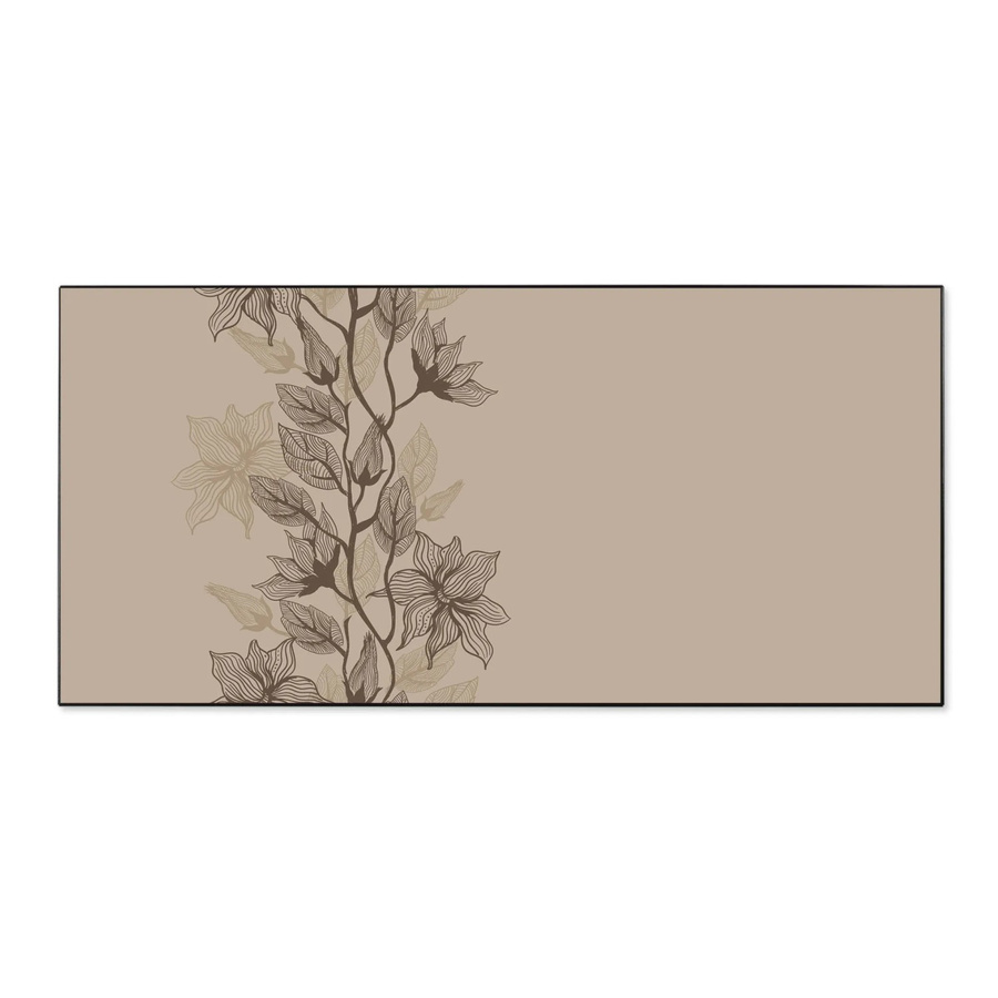 Banjado Magnettafel aus Metall mit Motiv Baumwollblüte in Schwarz und Beige, B/H: 78 x 37 cm, inklusive 4 Magnete - Bild 2