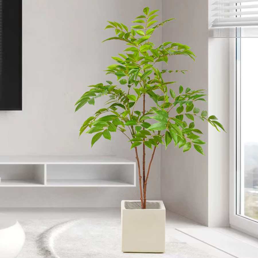 Künstlicher Ficus-Baum Kmitang in Grün, Banyan-Pflanze aus Kunststoff, Höhe: 76 bis 140 cm - Bild 2