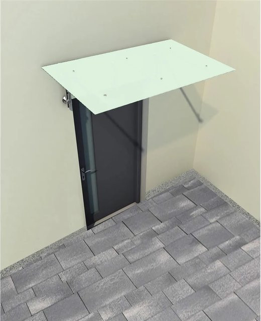 Glaszentrum Hagen Glasvordach Typ L aus VSG Klarglas B: 200 cm, T: 90 cm - Bild 1